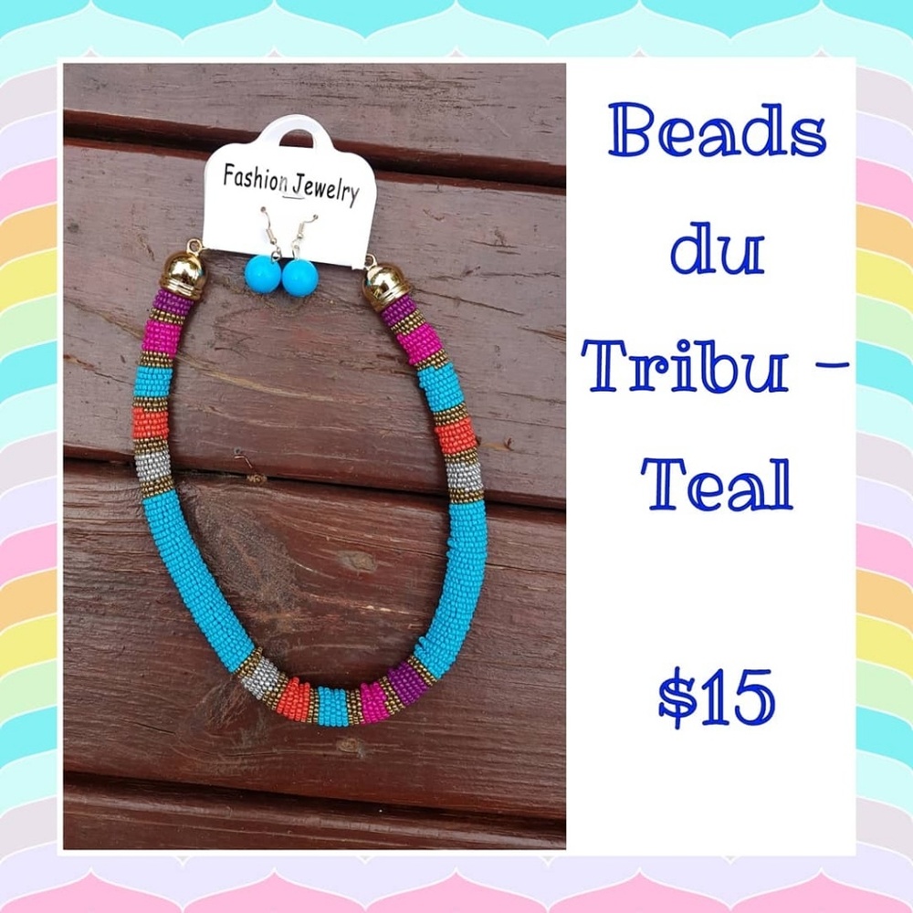 Beads du Tribu - Teal Beaded Jewelry